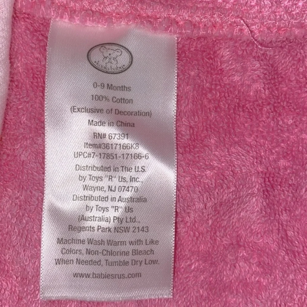 Koala Baby pink octopus robe size 0-9 months